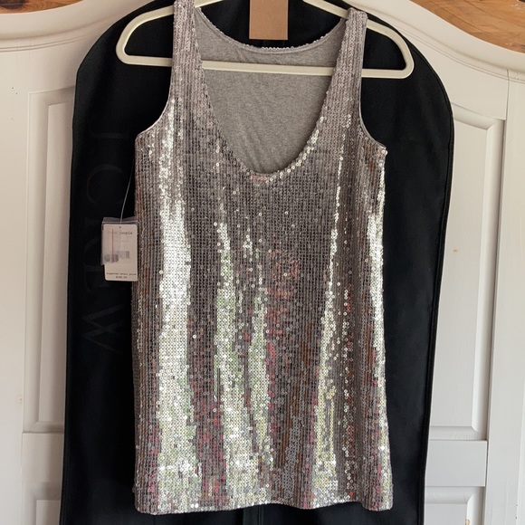 Free People silver tunic mini NWT size 0 - Picture 2 of 5